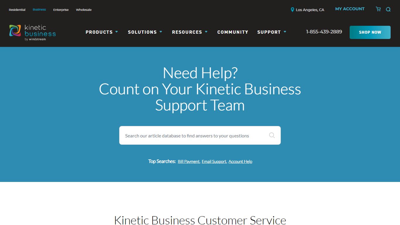 Kinetic Business Customer Service & Support - Windstream